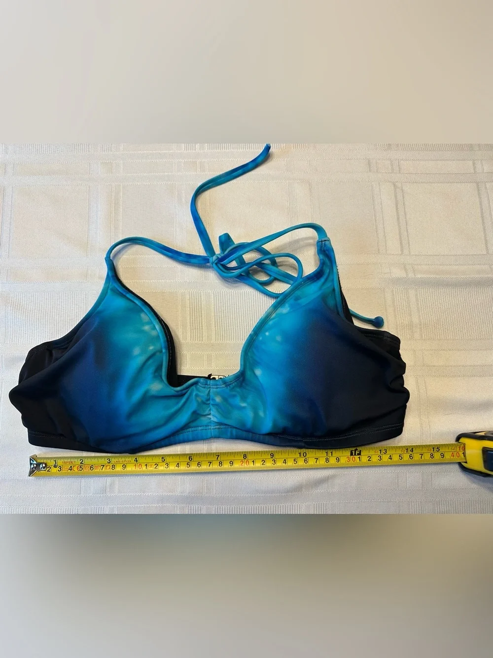 Athleta Blue Ombre Halter Bikini Top 36B/C